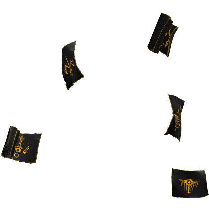 Black Gold Floating Papers