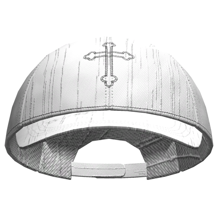 Y2k Streetwear Cross Cap white