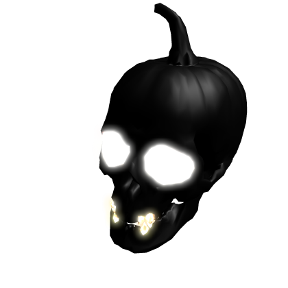 Emissive Glowing Black Halloween Pumpkin Skull  Roblox item
