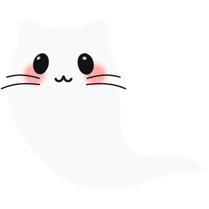 halloween ghost cat