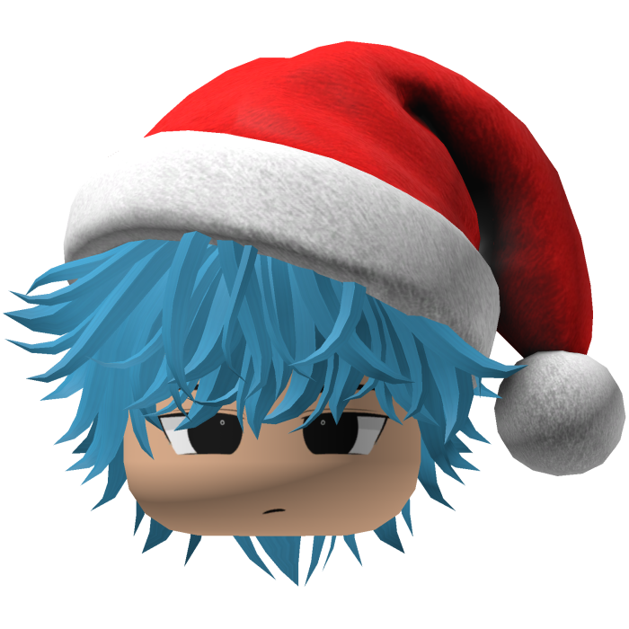 fluffy hair Christmas beret hat (Blue)
