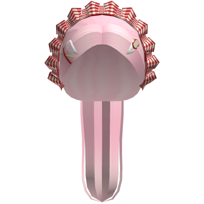 pink ponytail plaid headband hair Roblox item