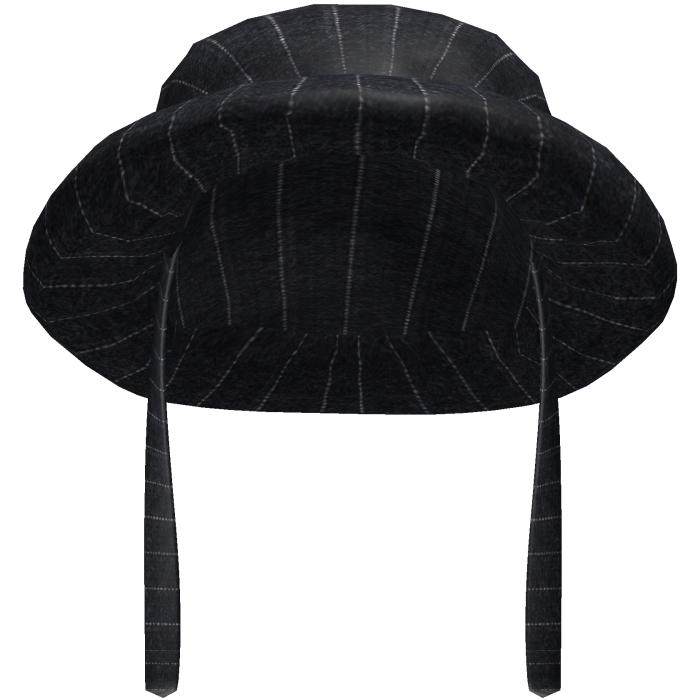 2000s Black Pinstripe Earflap Hat