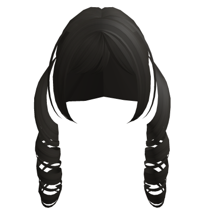 Cute Curly Long Pigtails in Dark Brown Roblox item