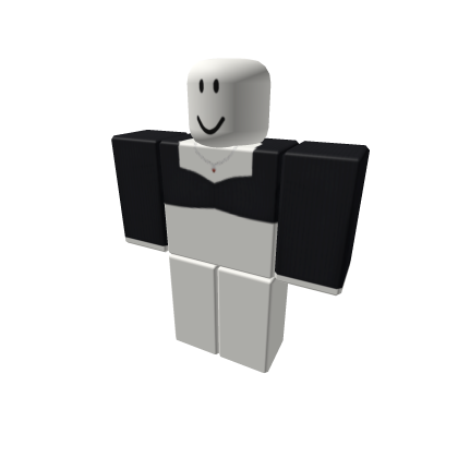 Cute Black Crop Top w Ruby Necklace Roblox