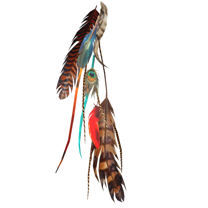 Avis Gaian Feather Earthy Boho Colorful Hairstring