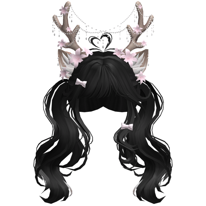 Ethereal Christmas Fairy Fawn Pigtails w/ Antlers