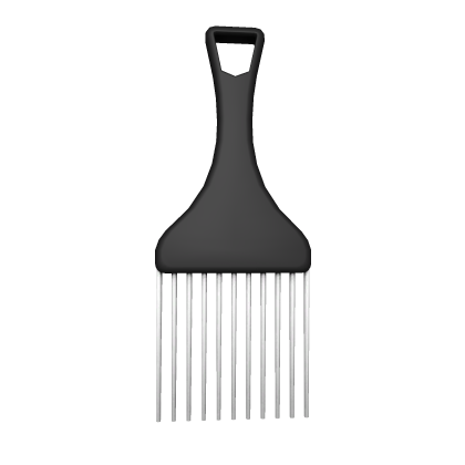 Black Hair Clip Front Roblox item