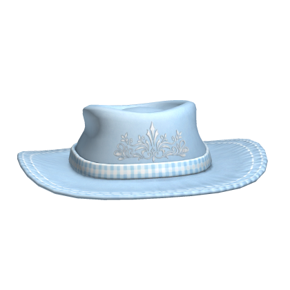 halloween cowgirl cowboy hat light blue Roblox item