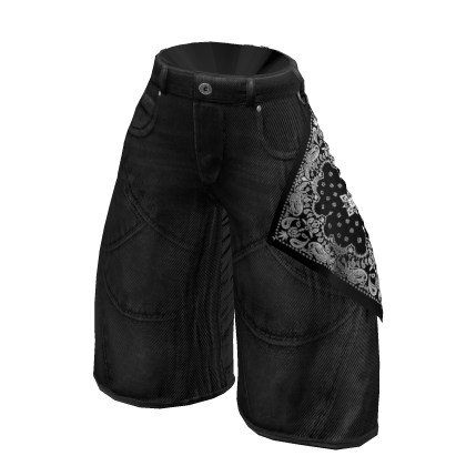 Baggiest Bandana Jorts in Black