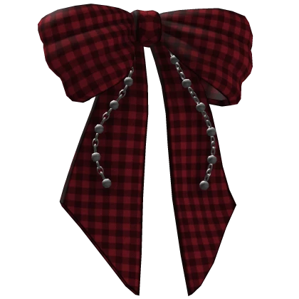 Big Plaid Bow Back (Red) Roblox item thumbnail