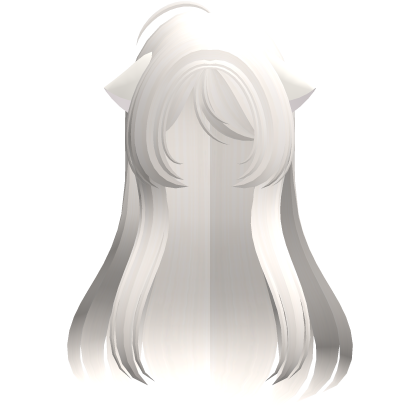 kawaii long straight kitty hair in light blonde