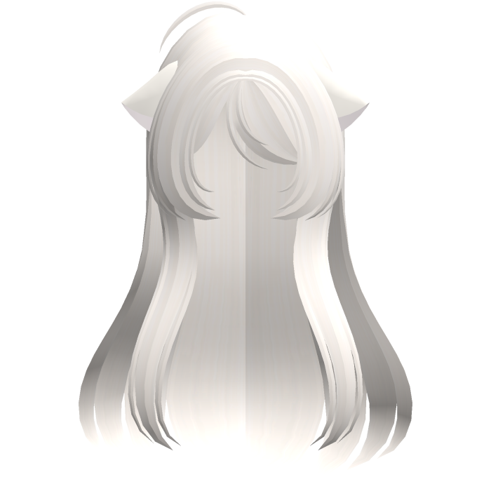 kawaii long straight kitty hair in light blonde