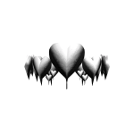 Melted White Metal Heart Crown