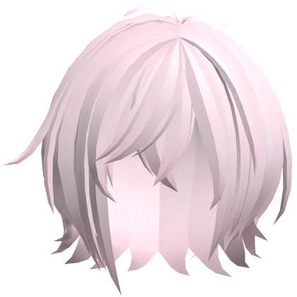 soft messy short pink hair
