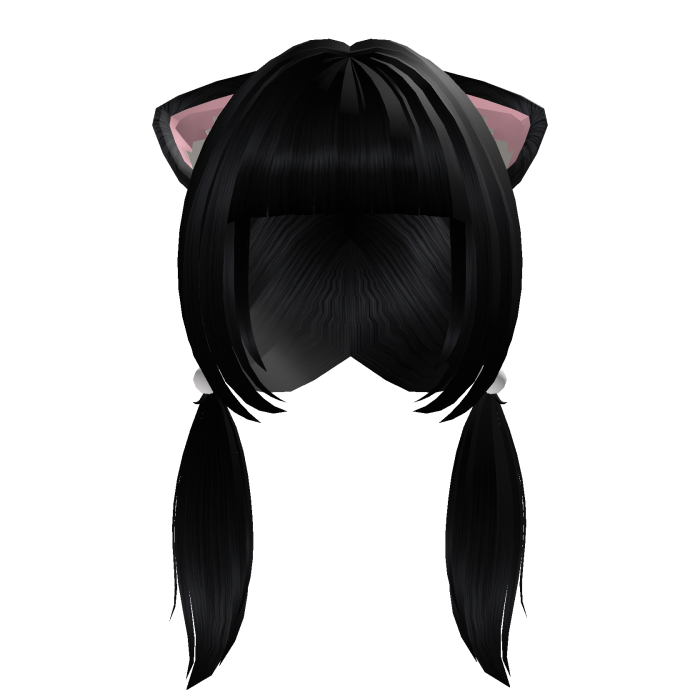 Soft Black Kitty Twin Tails ♡