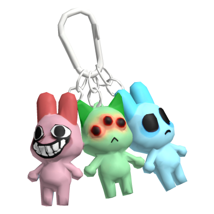 Cute Character Trio Keychain