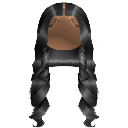 Black Middle Part Blowout with Soft Curls