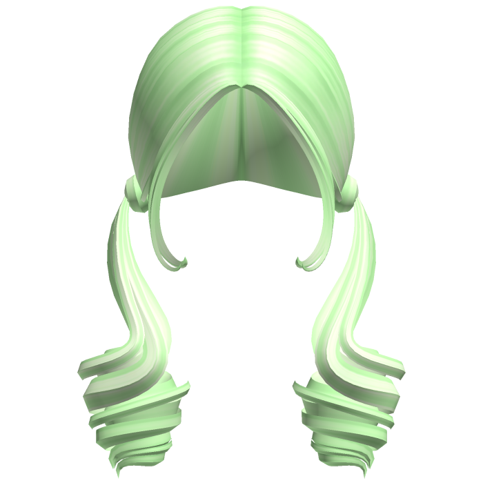 -',ৎ Stunna Tight Low Curly Pigtails in Green