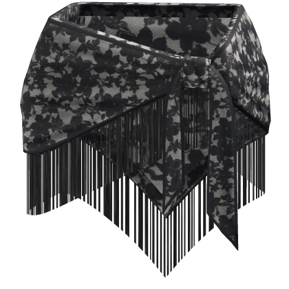 Grey Lace Tie Waist Tassel Belt Roblox item