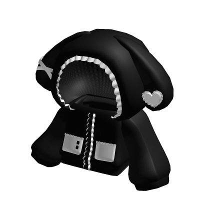 black cutecore vkei bunny hoodie thumbnail