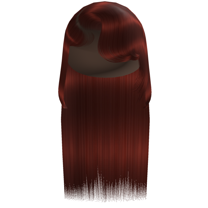 Sleek Side Swoop Bang Straight Hair (Red)