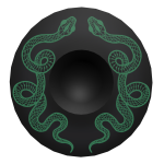 Black & Green Twin Snakes Wide Brim Hat
