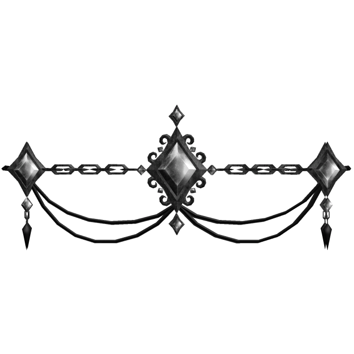 Halloween Gothic Gem Waist Chain (Black) 3.0