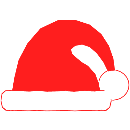 Glowing Santa Hat Classic Red White Roblox item
