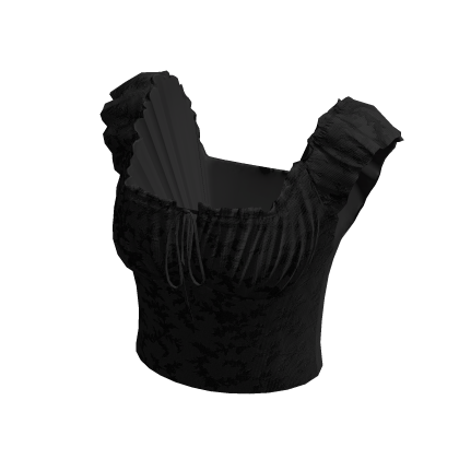Cute y2k aesthetic baddie top [Black]