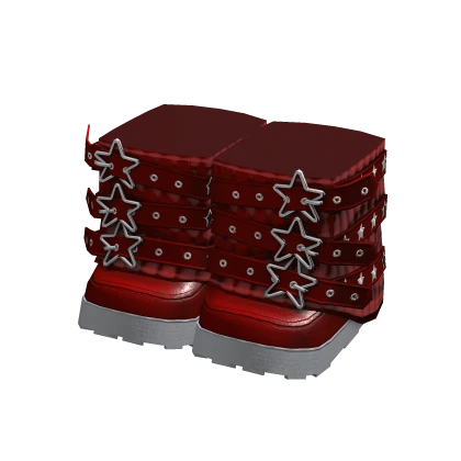 ろろろん✕2 Y2K Starry Shoes Red | Roblox Item - Rolimon's