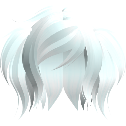 cute emo short fluffy moe pigtails in pastel blue