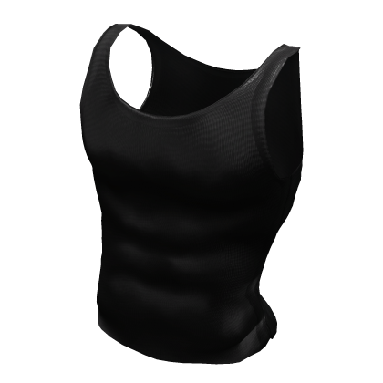 Black Ribbed Muscle Tank Top