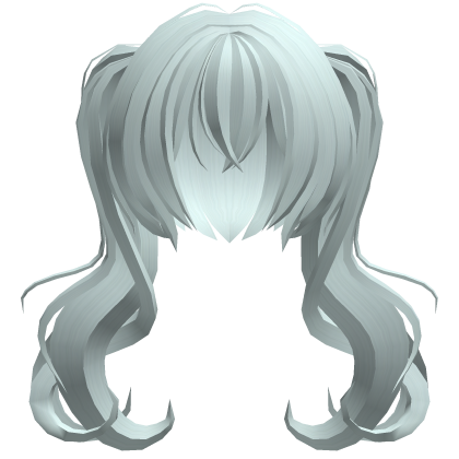 teal moe messy long hikikomori pigtails