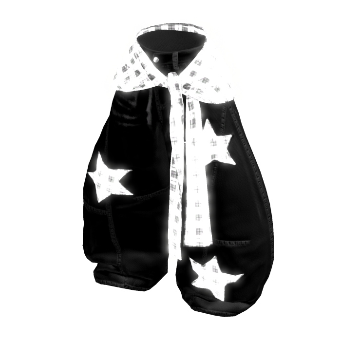 [GLOWING] Emissive Black Star Baggy Jeans
