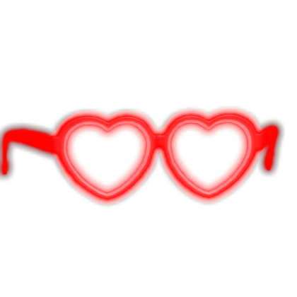 Red Emissive Heart Glasses