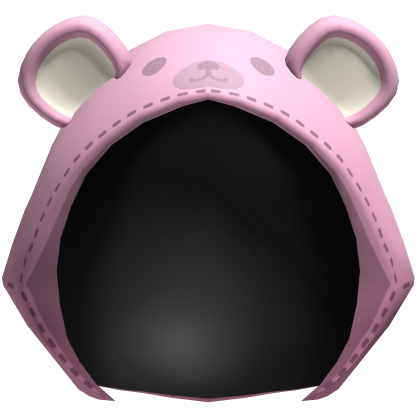 Pink Kawaii Bear Plush Hood Roblox item