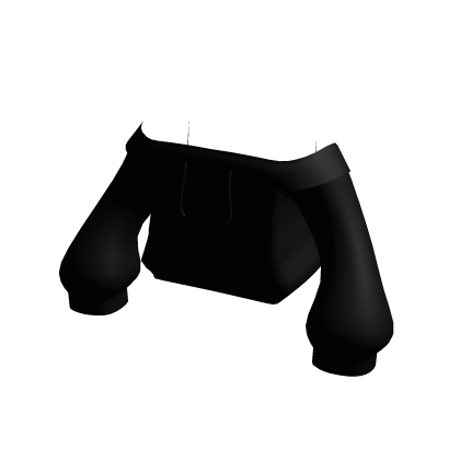 ♡ Black Off Shoulder Hoodie thumbnail