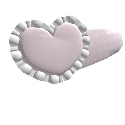 Pink Kawaii Ruffled Heart Hair Clip | Roblox Item - Rolimon's