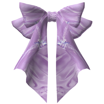 Iridescent Back Head-Bow in Purple Roblox item