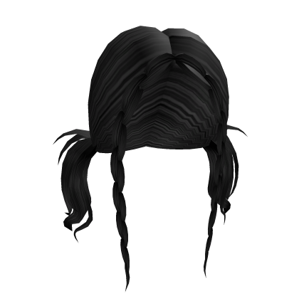 Y2K Braid Bangs & Side Pigtails (black) Roblox item