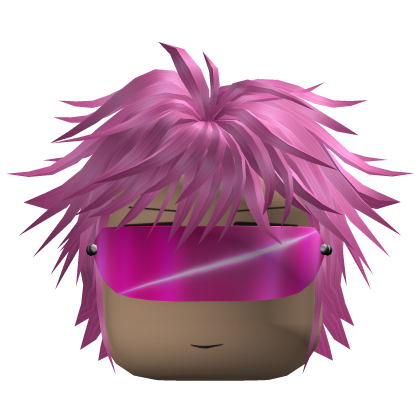 Spiky Anime Hair w/ Visor (Pink)