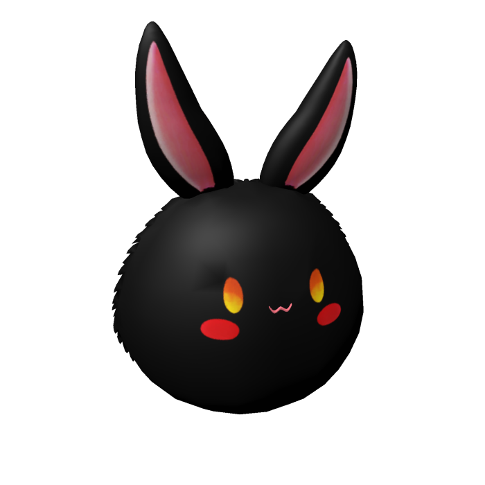 Kawaii Bunny backpack (Black) Back