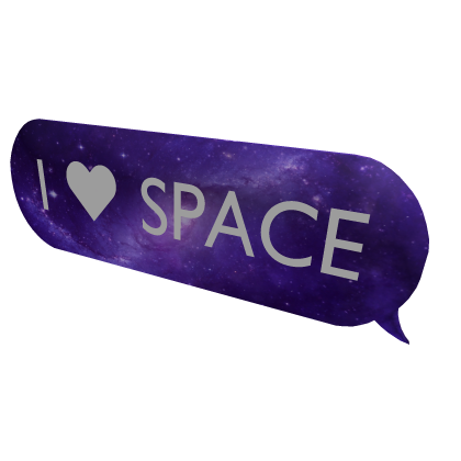 I Love Space Purple Sign