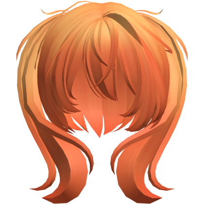moe vkei emo messy side ponytails orange