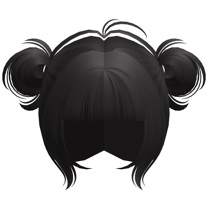 ♡ kawaii messy bun dark brown hair