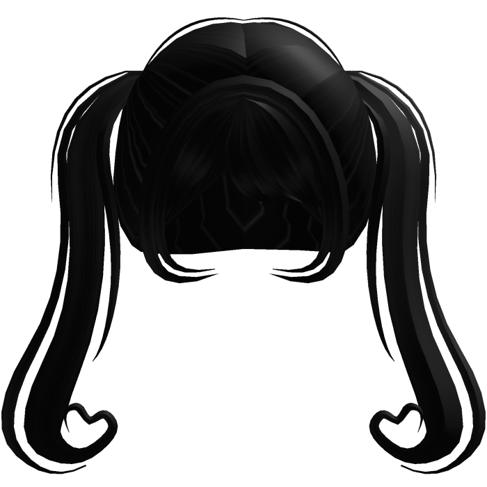 ♡⋮ cute love pigtails in black