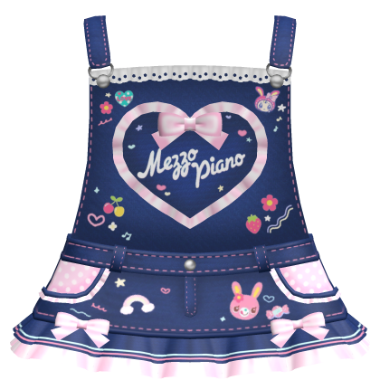 ♡꒱ adorable dark blue mezzo piano overalls Roblox item