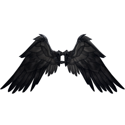 Black w grey Icarus wings recoloring add-on Roblox item