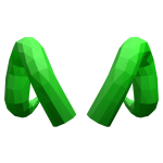 Green Long Gem Horns